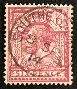 sg385 6d reddish purple with fine Southend-on-sea cds