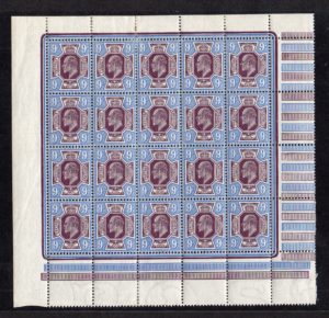 KEVII sg307a pane – superb scarce piece