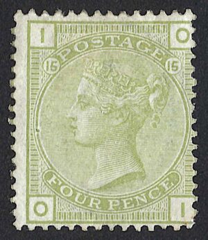 QV SG153 4d sage-green (O-I) plate 15 - fine mint example