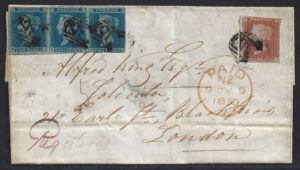 QV 1850 sg14 cover to London