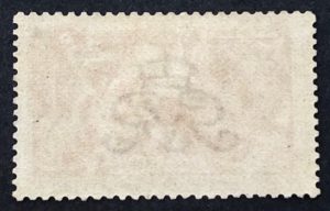KGV sg406 2s6d De la Rue cinnamon-brown seahorse N64(9) - U/M with cert