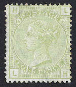 QV SG153 4d sage-green (L-H) plate 16 - fine mint example