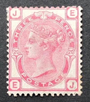QV sg144 3d pale rose (E-J) plate 20 mounted mint