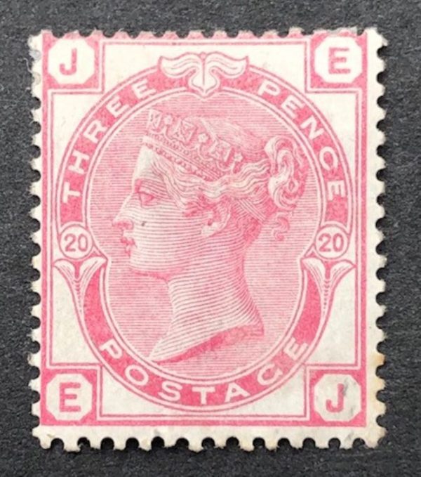QV sg144 3d pale rose (E-J) plate 20 mounted mint