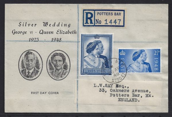 KGVI 1948 Silver Wedding First Day Cover