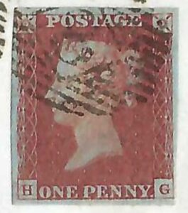 QV sg8 1d red (H-G) plate 63 on 1846 wrapper to East Grinstead