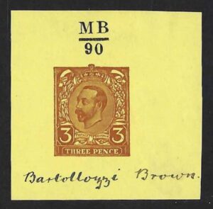 1911 Hentschel colour essay, 3d brown on yellow paper