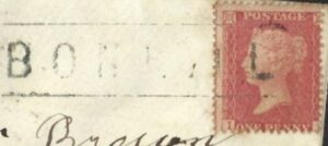 1859 cover from Alexandria (West Dunbartonshire) 1d red tied with fine boxed BONHILL cancellation to Paisley