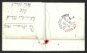 QV SG29/33 Spec C8(1) 1d red-brown (K-E) Plate 31 tied by boxed CASTLE STREET handstamp on 1856 wrapper