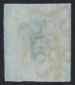 QV SG 14 Spec E1(2)vf 2d Blue (D-A) Plate 3 with #6 in Maltese cross