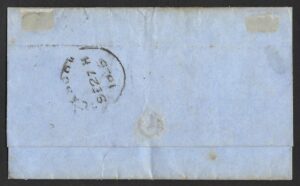 QV 1d red tied with ST ROLLOX handstamp on 1855 cover to Drymen