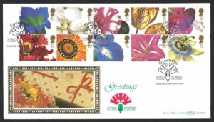 QEII 1997 Greetings (Flowers) Limited edition Benham First Day Cover