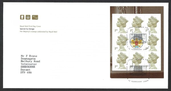 2000 DX24 booklet pane SG 2124dl First Day Cover