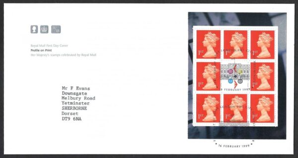 1999 DX22 booklet pane SG 1671n First Day Cover