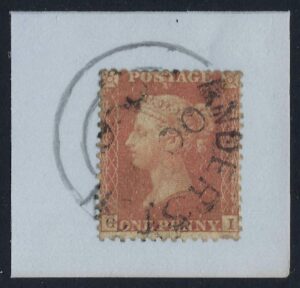 QV 1d red tied with ANDERSTON date-stamp on piece