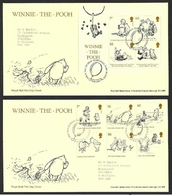 2010 Winnie-the-Pooh First Day Covers