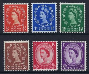 QEII 1957 Graphite-lined issue sg561-66 - unmounted mint