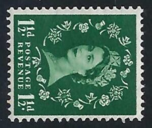 QEII sg572 1½d green (wmk sideways) - unmounted mint
