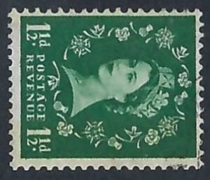 QEII 1960 Phosphor-issue sg612a 1½d green (wmk sideways) - fine used