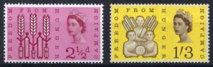 QEII 1963 Freedom from Hunger sg634p-sg635p – unmounted mint
