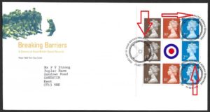 1998 Breaking Barriers PSB Booklet pane FDC with "PHILALETIC" error