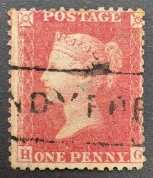 QV 1d red tied with fine SANDYFORD cancel