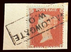 QV 1d red tied with fine boxed CALLOWGATE W.0. cancel