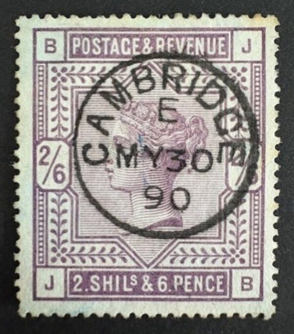 QV sg178 2s6d lilac (J-B) with 1890 Cambridge cds